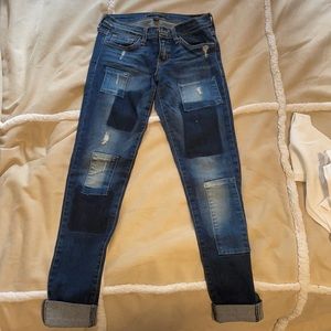 Fun, Patched blue jeans!